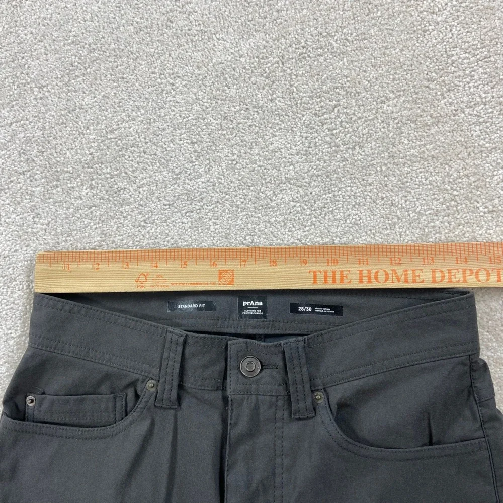 Prana Brion II Pant Men 28x30 Charcoal Grey Standard Fit 1969771 Stretch Hiking